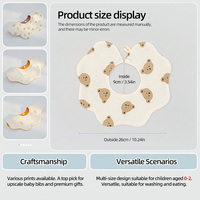 Bavoir bébé en mousseline imperméable 100% coton crêpe, 360 degrés, forme pétale, disponible en OEM, ODM, CPC, REACH, OEKO-TEX, directement de l'usine