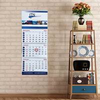 Calendrier mural pliable personnalisé pour la publicité et la promotion de l'entreprise 2027 - 2029, planification mensuelle sur 3 mois