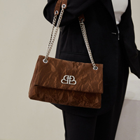 Sac de soirée de luxe en cuir PU froissé pour femme, pochette bandoulière - Logo personnalisé disponible