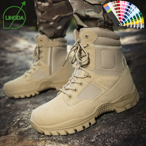 Tactical <strong>Boots</strong> Big Size Lightweight <strong>Boots</strong> Breathable Desert Waterproof Hiking Work Men Winter Shoes Suede <strong>Solid</strong> - Product Image 1