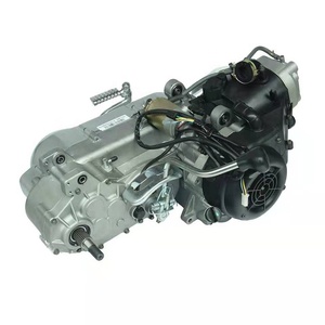 Ensemble moteur de moto CQJB GY6 200cc, nouveau CDI, 4 temps, monocylindre, refroidissement par air, démarrage électrique/à manivelle, qualité A-CLASS, argent - Product Image 1
