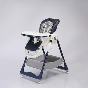 Chaise haute pliante pour bébé, chaise à manger réglable et convertible pour nourrisson, avec roulettes - Product Image 3