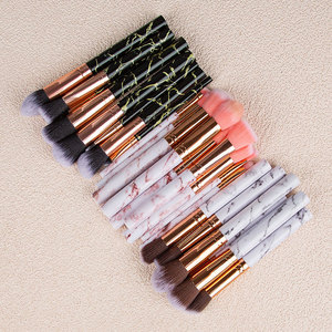 10 pièces outils de <span class=keywords><strong>maquillage</strong></span> professionnels poignée en marbre rose <span class=keywords><strong>Kit</strong></span> de <span class=keywords><strong>pinceaux</strong></span> de <span class=keywords><strong>maquillage</strong></span> avec baril - Product Image 2