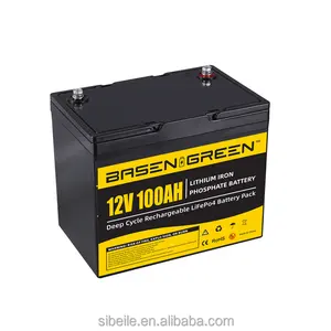 12v 100ah Grade A Lifepo4 Cells Shenzhen Basen Green 1280Wh 5000+ Cycles 12v 100ah Lifepo4 Battery For De