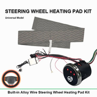 Kit de Chauffage de Volant Universel 65W Chauffage Rapide Coussin en Fibre de Carbone avec Interrupteur pour Voiture Camion Fourgon Conduite Hivernale