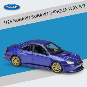 Modello Diecast in scala 1:24 per <span class=keywords><strong>Subaru</strong></span> Impreza WRX STI giocattoli per <span class=keywords><strong>auto</strong></span> in metallo con suono e luce da decorare per bambini - Product Image 2