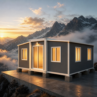 Villa préfabriquée moderne isolée prête à l'emploi, maisonnette modulaire ADU, maison conteneur manufacturée pour la location d'hôtels, centres commerciaux et ateliers