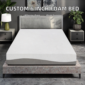 Matelas en mousse à mémoire de forme hypoallergénique de 6 pouces, fermeté moyenne, sur mesure pour lits King et Queen, design moderne pour hôtels - Product Image 2