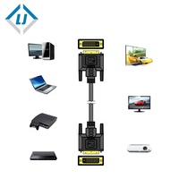 Câble vidéo DVI-D mâle-mâle Zhongshan LJ Electronic LTD, adaptateur DVI 24+1 Dual Link 1,8 m pour projecteur, écran LCD, lecteur DVD, téléviseur HD, XBOX