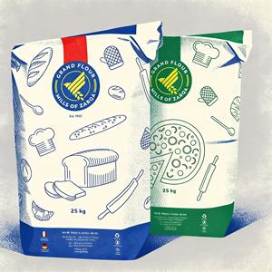 Usine impression colorée étanche à l'humidité 20kg 25kg 50kg poudre de cacao farine de blé poudre de protéine sac en papier Kraft avec Valve - Product Image 2