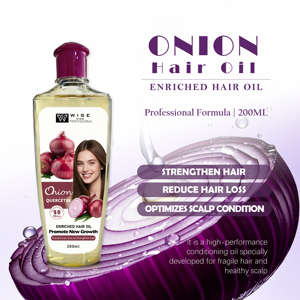 Aceite para el Crecimiento del Cabello a Base de Cebolla, Anticaída, Fortalece las Raíces del Cabello, Nutre el Cuero Cabelludo, Tratamiento con Ingredientes Naturales para Cabello Grueso, 200 ml - Product Image 2