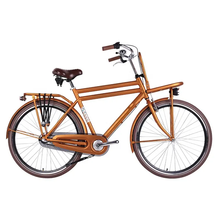 Kaliteli klasik en ucuz tek hız çelik hollandalı karbon klasik şehir bisikleti bisiklet