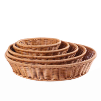 Panier de rangement en plastique Yilin YL-1010 avec design multifonctionnel, écologique, marron, 30/35/40 cm, emballé en carton, adapté aux aliments