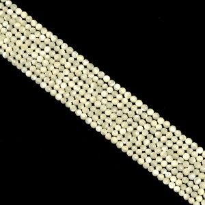 2/3/4MMホワイトシェルハードカッティングビーズラウンド天然宝石アゲートクリスタルクォーツ - Product Image 4