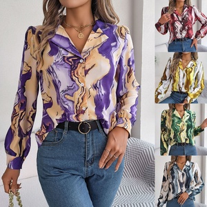<span class=keywords><strong>Camisa</strong></span> <span class=keywords><strong>de</strong></span> Manga Larga con Cuello <span class=keywords><strong>de</strong></span> Traje a Rayas en Contraste <span class=keywords><strong>de</strong></span> Color, Estilo Casual Europeo y Americano para Mujer, Primavera/Verano - Product Image 1