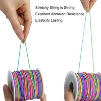 Cordon élastique de 1 mm, 330 pieds, robuste et durable, cordon macramé arc-en-ciel pour sacs et vêtements, fabrication de bijoux, artisanat de perlage