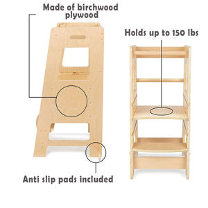 <span class=keywords><strong>Tour</strong></span> d'apprentissage Montessori en bois naturel <span class=keywords><strong>Tour</strong></span> d'aide pour enfants <span class=keywords><strong>Tour</strong></span> debout <span class=keywords><strong>2</strong></span>-en-<span class=keywords><strong>1</strong></span> Aide de cuisine pour tout-petits Côtés de tableau noir en érable - Product Image 6