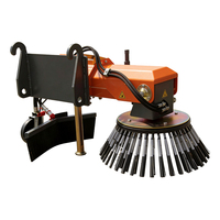 Balayeuse hydraulique pour chargeuse compacte à livraison rapide – Brosse rotative pour le nettoyage des routes et des herbes