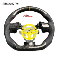 Volant de course sport en fibre de carbone rouge pour Mitsubishi Lancer Evolution