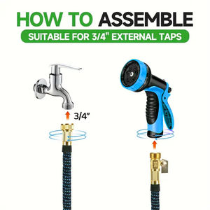 Manguera telescópica de jardín de alta presión 3 en 1 para lavado de coches, nueva al por mayor - Product Image 4