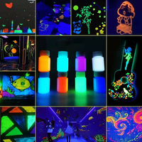 Peinture acrylique réfléchissante Glow in the Dark pour une utilisation extérieure et intérieure sur toile, murs et ornement-Phosphoresc
