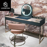 Mobilier de chambre à coucher de luxe personnalisé coiffeuse avec miroir maquillage vanité