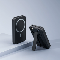 Dernier modèle de chargeur sans fil étanche 2 en 1 PD 22,5W 10000mAh Batterie Li-polymère Banque d'alimentation Support magnétique