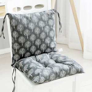 Cheersee pink Kitchen Seat Pads Cotton Linen Dining Table Armchair Piano <strong>Bench</strong> Rattan Swivel Chair <strong>Cushions</strong> with Long Ties - Product Image 3