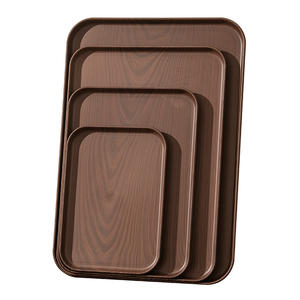 <span class=keywords><strong>Vassoio</strong></span> commerciale <span class=keywords><strong>rettangolare</strong></span> a grana di <span class=keywords><strong>legno</strong></span> PP-<span class=keywords><strong>vassoio</strong></span> per alimenti grande per dolci da caffè, tè pomeridiano, prigione/pasti festivi - Product Image 1