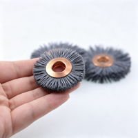Brosse abrasive en carbure de silicium avec poils en nylon pour le polissage industriel des métaux, le débavurage et la finition de surfaces rotatives