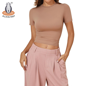 Maglietta termica a girocollo in Alxin da <span class=keywords><strong>donna</strong></span> canottiera autunnale di moda con abbigliamento comodo traspirante - Product Image 3