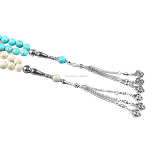 Braccialetti Musulmani Islamici in Pietra Turchese da 10mm con 33 Perle, <span class=keywords><strong>Rosario</strong></span> Tasbih in Pietra per Preghiera, Esportazione da Yiwu - Product Image 6