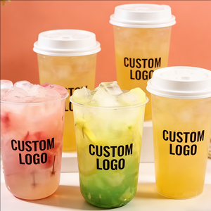 Gobelets en PP transparent givré à paroi simple de 24 oz (700 ml), diamètre 90 mm, jetables pour le café - Product Image 1