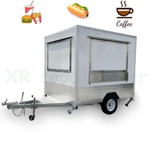 快餐移动厨房consession拖车食品拖车卡车完全配有展示冰箱
