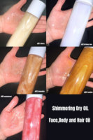 Huile sèche scintillante pour le corps vegan, maquillage en marque privée, illuminateur, logo personnalisé, huile sèche scintillante pour le corps