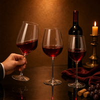 Verre à vin rouge moderne incliné, verrerie élégante à bord ultra-fin, gobelet à vin pour la restauration fine, bar, salon, célébrations