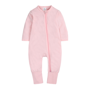 Vêtements pour tout-petits personnalisés, combinaison bébé à double fermeture éclair, pyjama en coton doux, vêtements de nuit pour nourrissons - Product Image 1
