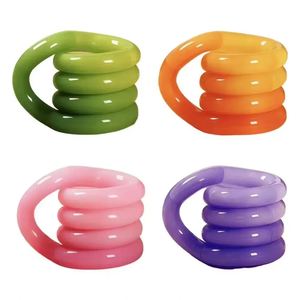 Funny Stress Relief Finger Therapy Toy Temperature Change <b>Twist</b> Toy Squeeze Toy Focus Training Rainbow Circle for Kids Adults - Product Image 1