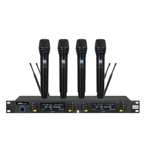 Professional Four Channel UHF Handheld Wireless Microphone transmitter module receiver module