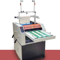Machine à plastifier professionnelle SZ8400 de 380 mm avec dispositif anti-ondulation, couteau de découpe, plastification double face