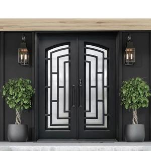 דרצ 'י דלת כניסה מברזל יצוק חיצונית ביטחון עיצוב מודרני דלתות חוץ בתים - Product Image 3