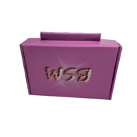 Boîte d'expédition en carton ondulé pour cosmétiques, couleur rose, avec logo personnalisé en relief, qualité recyclable, fabriquée par une usine OEM.