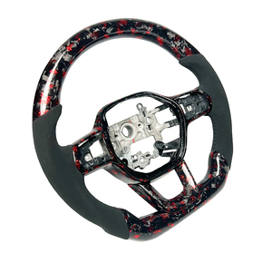 Volante in Pelle Alcantara Personalizzato in Carbonio Forgiato Rosso per <span class=keywords><strong>Honda</strong></span> Civic 11a Generazione Accessori Auto - Product Image 2