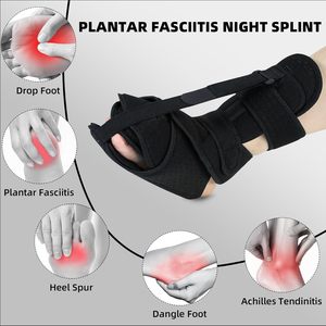 Férula nocturna <span class=keywords><strong>para</strong></span> alivio de la fascitis plantar negra mejorada, soporte de pie suave y cómodo <span class=keywords><strong>para</strong></span> mujeres y hombres, soporte de tobillo <span class=keywords><strong>para</strong></span> tendinitis de Aquiles - Product Image 2