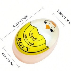 Temporizador <span class=keywords><strong>para</strong></span> Huevos que Cambia de Color, <span class=keywords><strong>para</strong></span> Huevos Cocidos Suaves o Duros, de Resina Ecológica, Color Rojo - Product Image 5