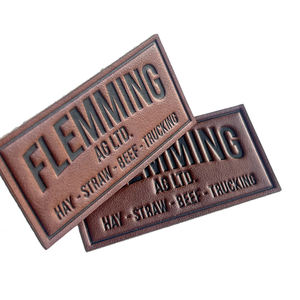 Gehele Kledinglabels Logo Naaien Op Kleding Tag Pu Lederen Patch Kledingstuk Echt Leer Voor Kleding - Product Image 2