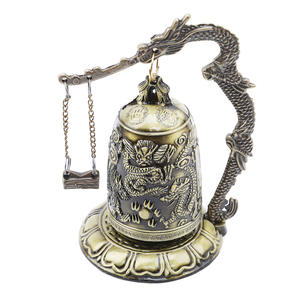 Kiyo — décoration de maison Antique en alliage de Zinc, décoration exquise, Vintage, fente en Bronze, <span class=keywords><strong>Dragon</strong></span> sculpté, cloche <span class=keywords><strong>bouddhiste</strong></span>, Artware géomantique chinois - Product Image 3