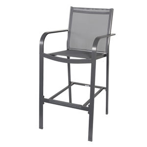 Bar <span class=keywords><strong>7</strong></span> pièces en aluminium pub style européen mobilier d'extérieur patio cadre en <span class=keywords><strong>teck</strong></span> table et chaises de jardin - Product Image 4