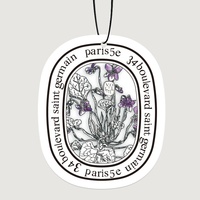 Diffuseur de parfum pour voiture en papier à motif floral, design élégant imprimé, pour ornement d'intérieur automobile