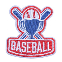 Nouveaux patchs brodés/à repasser mignons à rayures anglaises sur le thème du baseball, parfaits pour les t-shirts, vestes et chapeaux.